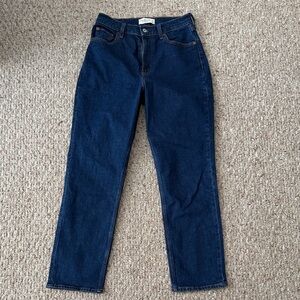 Abercrombie & Fitch Dark Blue Ankle Jeans